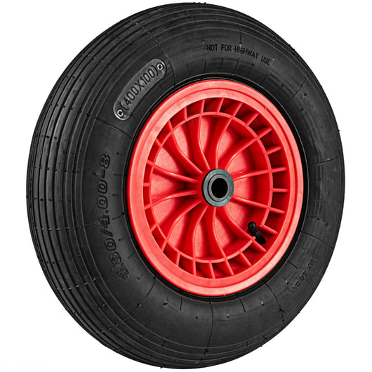 Ruota in gomma da 40 cm con cuscinetto da 2 cm e mozzo centrato da 8,8 cm-Ruota e pneumatico per carriola