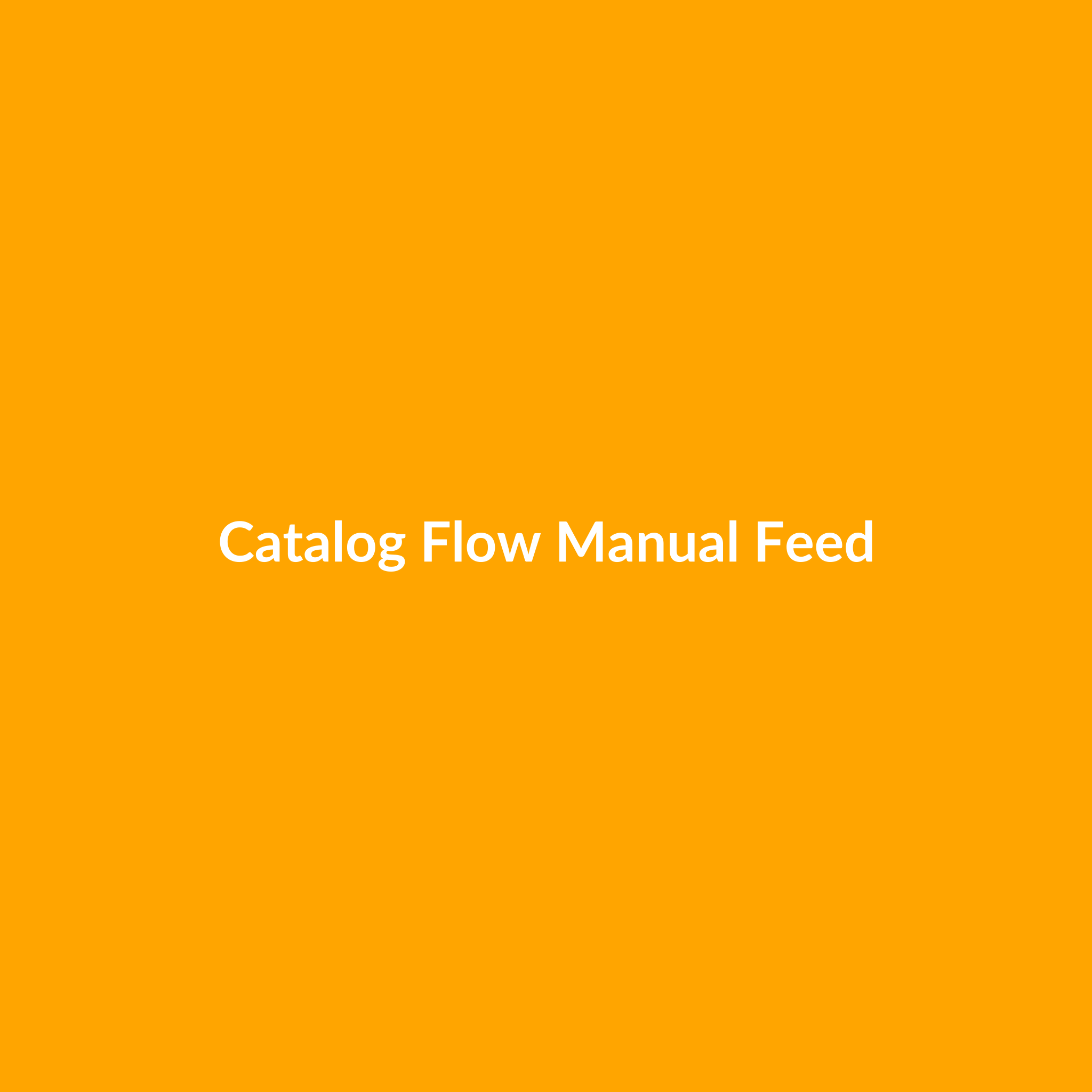 Catalog Flow First Manual Override Publish Product
