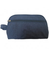Pochette Uomo Blu Gancio Tessuto Borsello Beauty Case Borsa Vintage Documenti         
