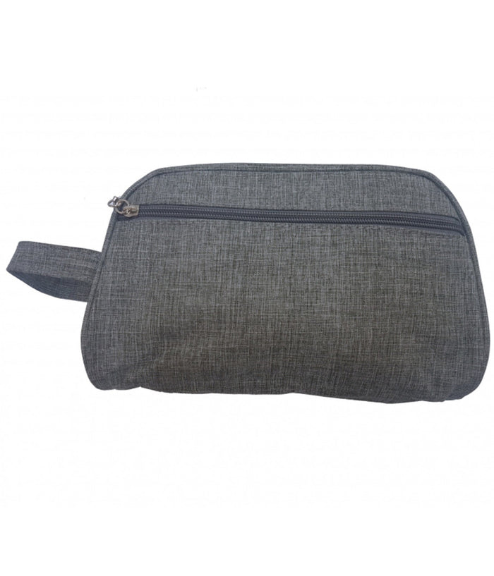 Pochette Uomo Grigio Gancio Tessuto Borsello Beauty Case Borsa Vintage Documenti         