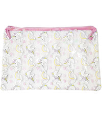 Pochette Trasparente Rosa Fantasia Unicorno Trucco Plastica Beauty Case Donna         
