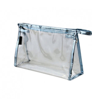 Pochette Trasparente Trucco In Plastica 29x18x6 Borsello No Tracolla Beauty Case         