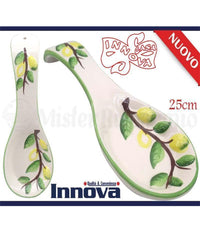 Poggiamestolo Poggia Mestolo In Ceramica Limoni Lunghezza 25cm Cucina         