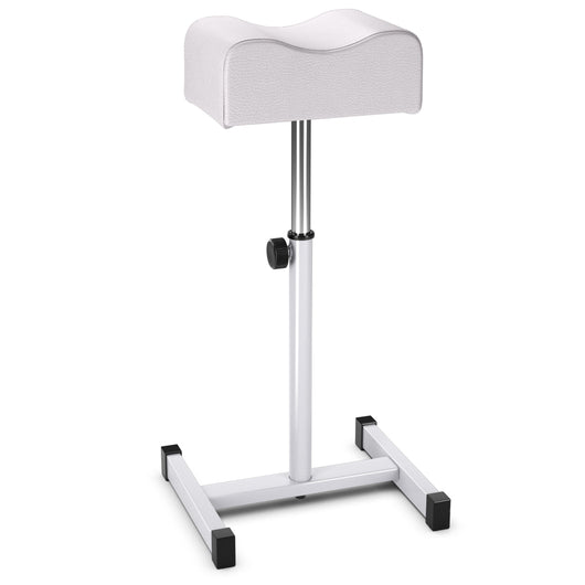 Poggiapiedi pedicure manicure regolabile in altezza con cuscino spesso morbido, Sgabello pedicure estetista Bianco-Poltrone massaggianti