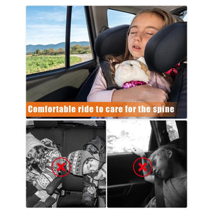 Trade Shop - Poggiatesta Seggiolino Auto Supporto Collo Testa Regolabile Cuscino Bambini Adulti         