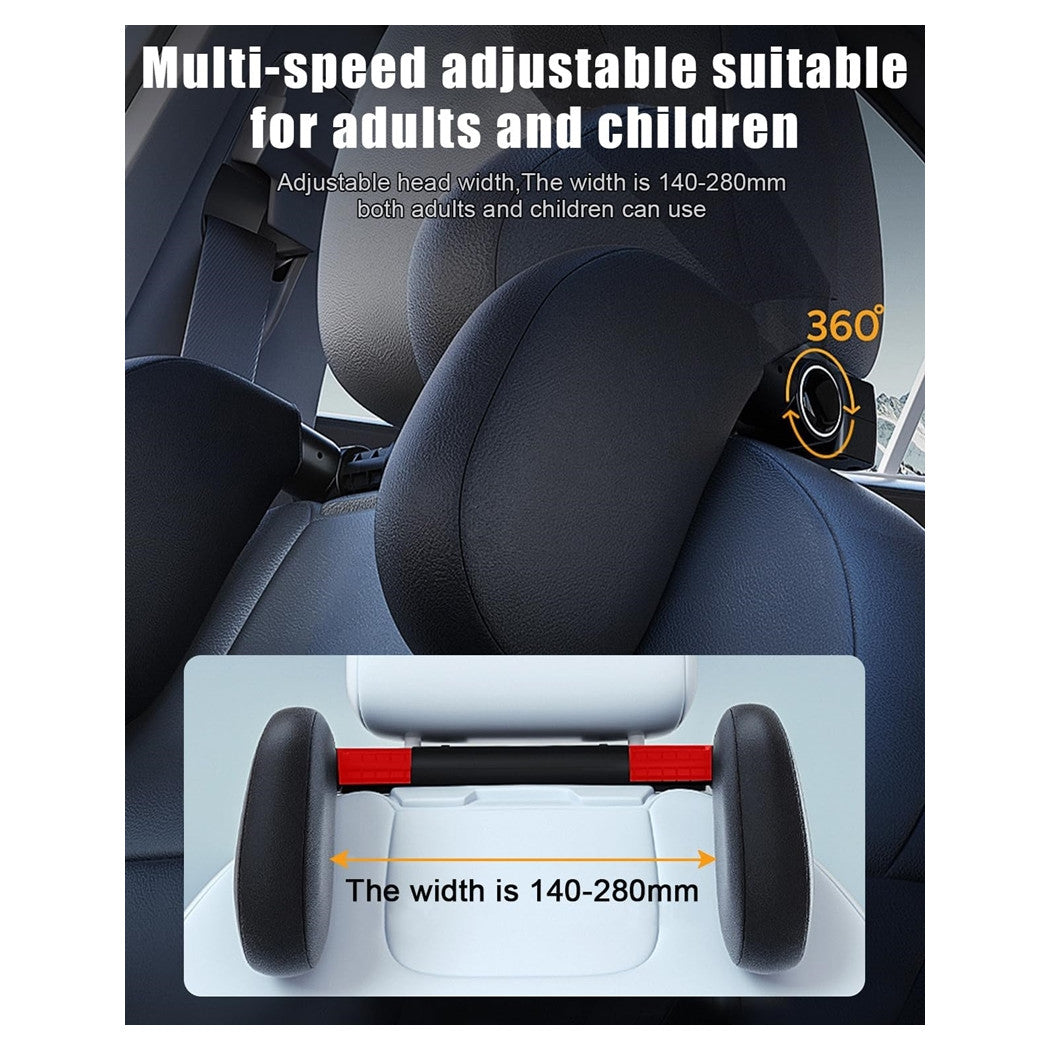 Trade Shop - Poggiatesta Seggiolino Auto Supporto Collo Testa Regolabile Cuscino Bambini Adulti         
