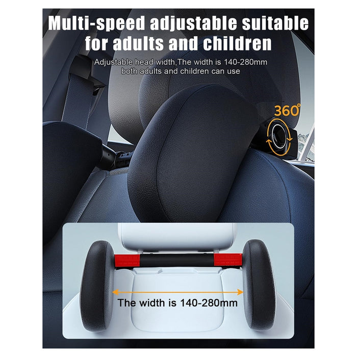 Trade Shop - Poggiatesta Seggiolino Auto Supporto Collo Testa Regolabile Cuscino Bambini Adulti         
