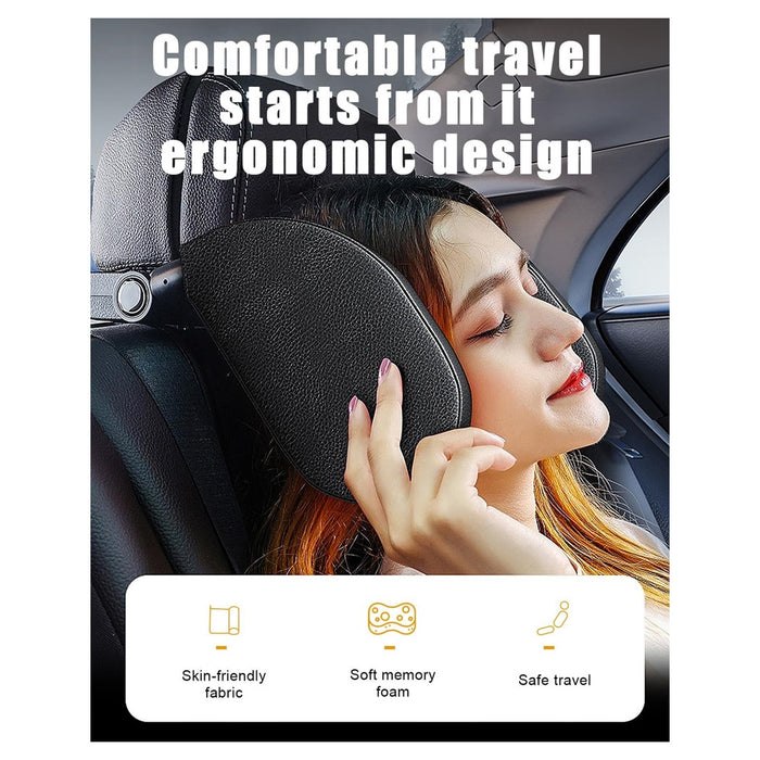 Trade Shop - Poggiatesta Seggiolino Auto Supporto Collo Testa Regolabile Cuscino Bambini Adulti         