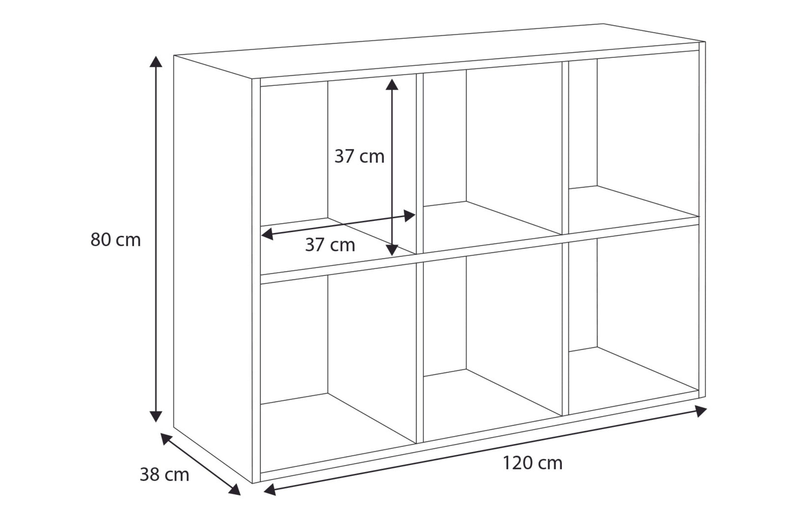 Mensola grigia Loni 2x3