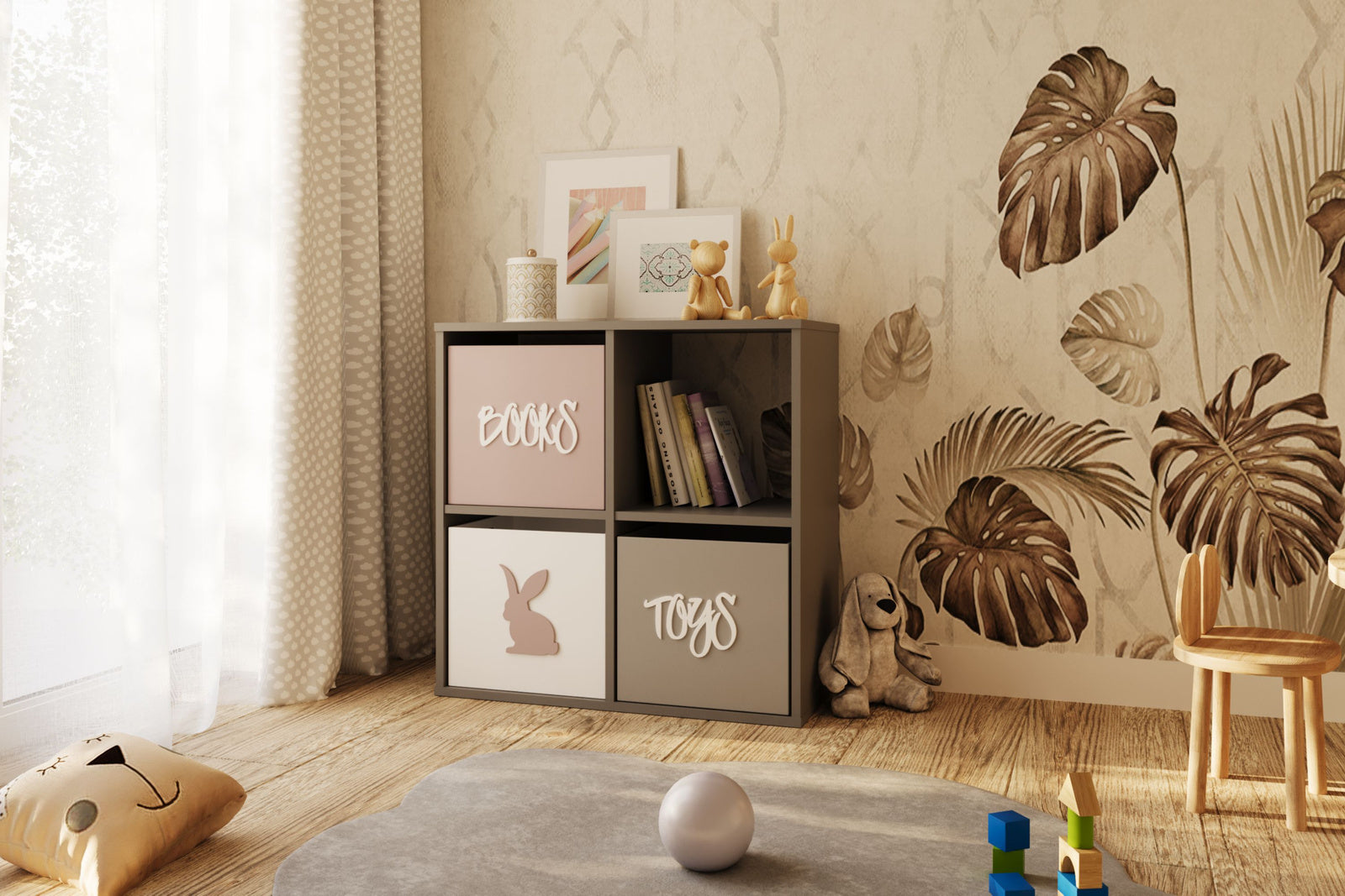 Mensola grigia Loni 2x2