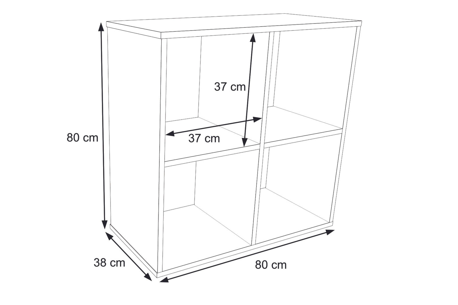 Mensola bianca Loni 2x2