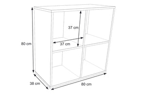 Mensola bianca Loni 2x2