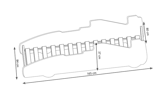 Letto per bambini FORMULA 160 x 80 cm con materasso