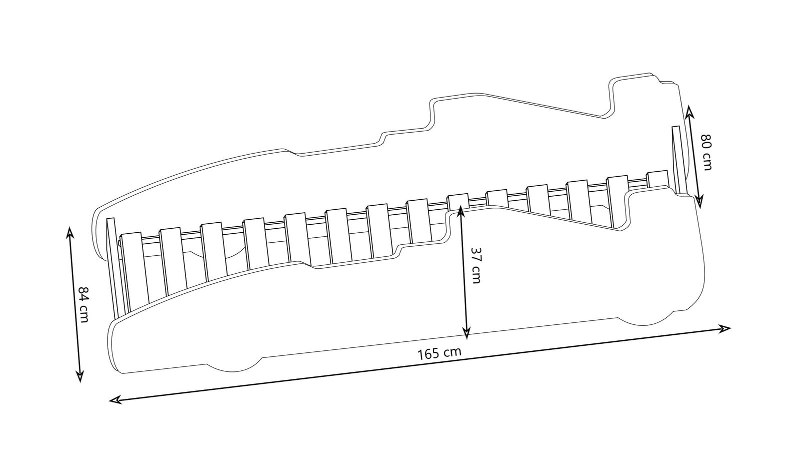 Letto per bambini FORMULA 160 x 80 cm con materasso