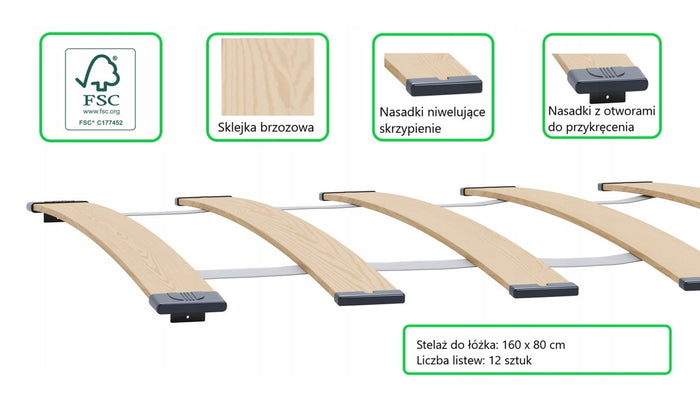 Letto per bambini FORMULA 160 x 80 cm con materasso