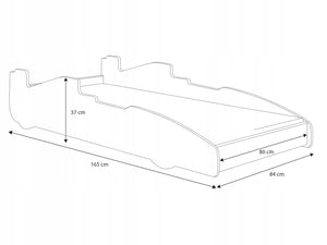 Letto per bambini FORMULA 160 x 80 cm con materasso