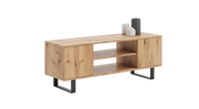 Mobile TV FOCUS Loft 135 cm con gambe in metallo-Rovere Craft