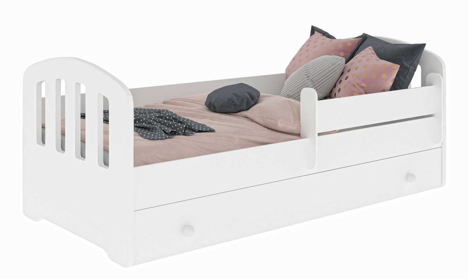 Letto per bambini Felix bianco 160x80 con materasso