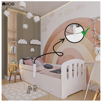 Letto per bambini Felix bianco 160x80 con materasso