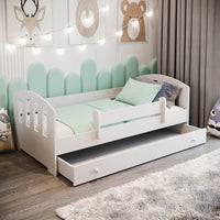 Letto per bambini Felix bianco 160x80 con materasso