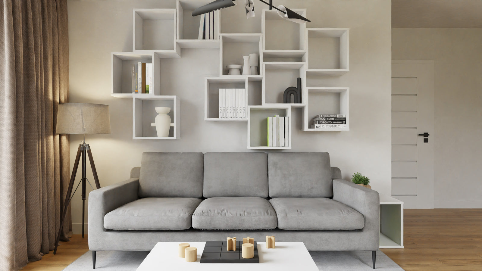 Mensola modulare MODUS 2x1 bianca