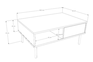 Tavolino VENUS 90 cm - bianco