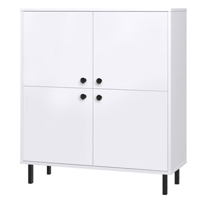 Cassettiera VENUS quattro ante 113x100 cm - bianco