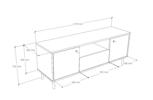 Mobile porta TV VENUS 137 cm - bianco