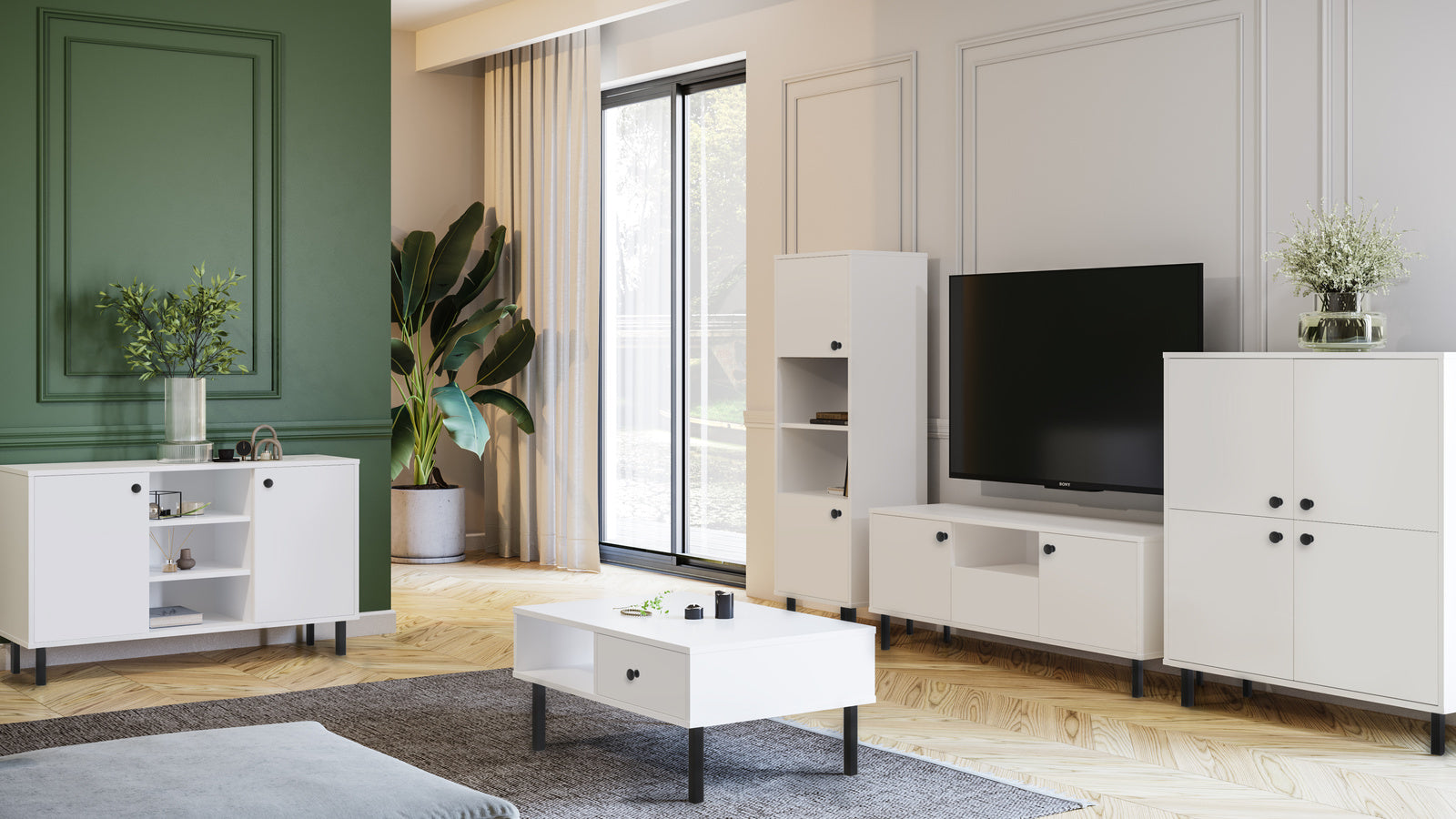 Mobile porta TV VENUS 137 cm - bianco