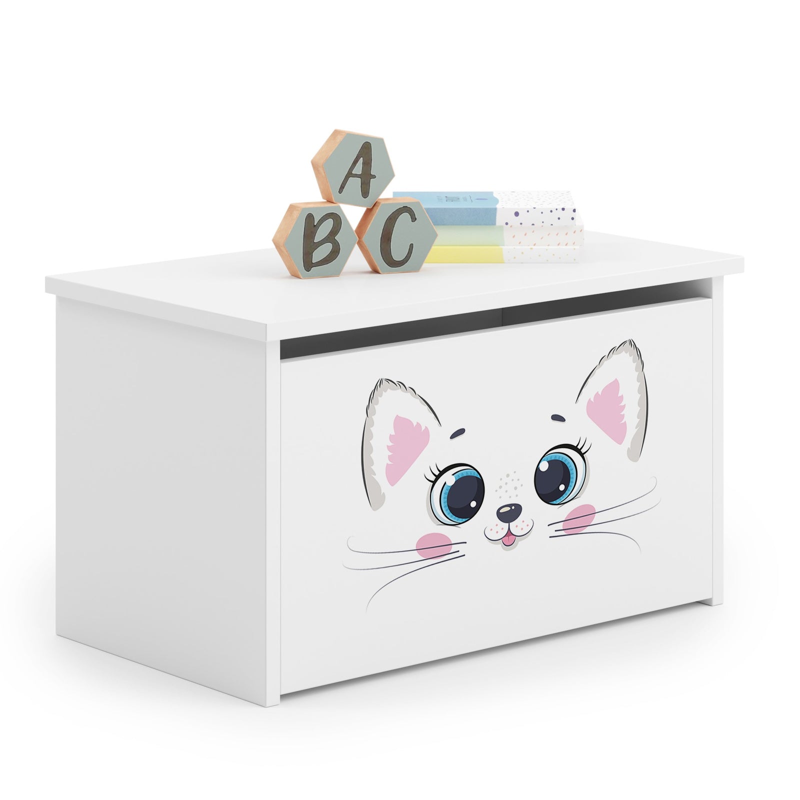Cassapanca per giocattoli DARIA - Gatto rosa