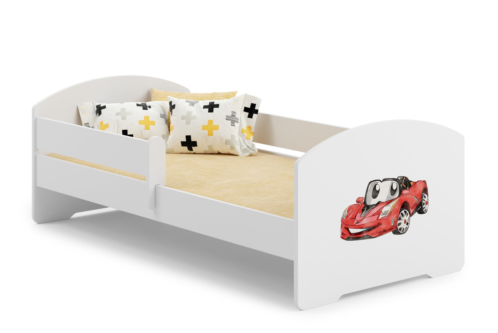Letto singolo LUK 140x70 con sponde e materasso - Auto
