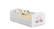 Letto singolo LUK 140x70 con sponde e cassetto, con materasso - Gatto