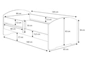 Letto singolo LUK 160x80 con sponde e cassetto, con materasso - Police