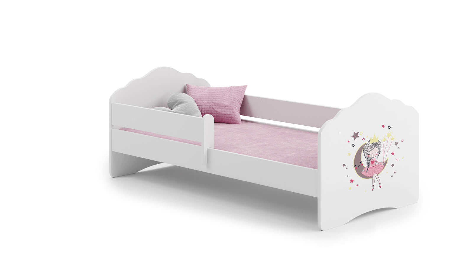 Letto singolo FALA 140x70 con sponde e materasso - Principessa addormentata