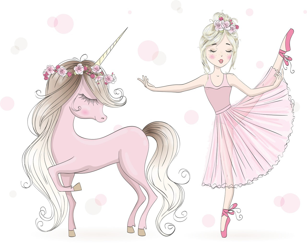 Letto singolo FALA 160x80 con sponde e materasso - Bambina con unicorno