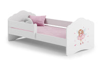Letto singolo FALA 160x80 con sponde e con materasso - Bambina con le ali