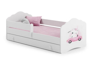 Letto singolo FALA 140x70 con sponde e cassetto, con materasso -Gatto