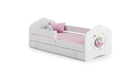 Letto singolo FALA 140x70 con sponde e cassetto, con materasso - Principessa addormentata