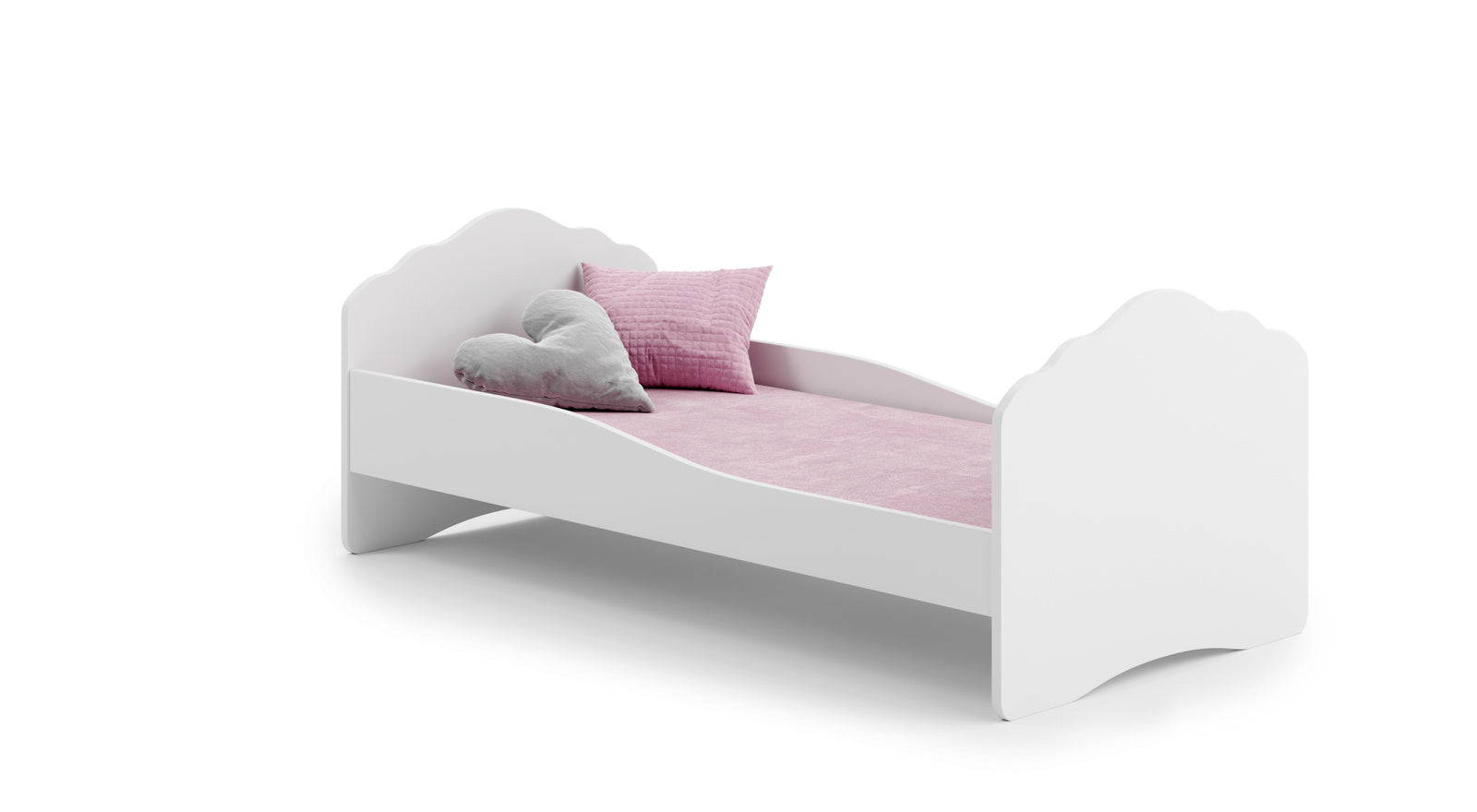 Letto singolo FALA 140x70 con materasso - Bianco