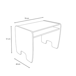 Set per bambini tavolo + sedia TIMI - rovere artigianale bianco/oro