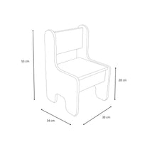 Set per bambini tavolo + sedia TIMI - rovere artigianale bianco/oro