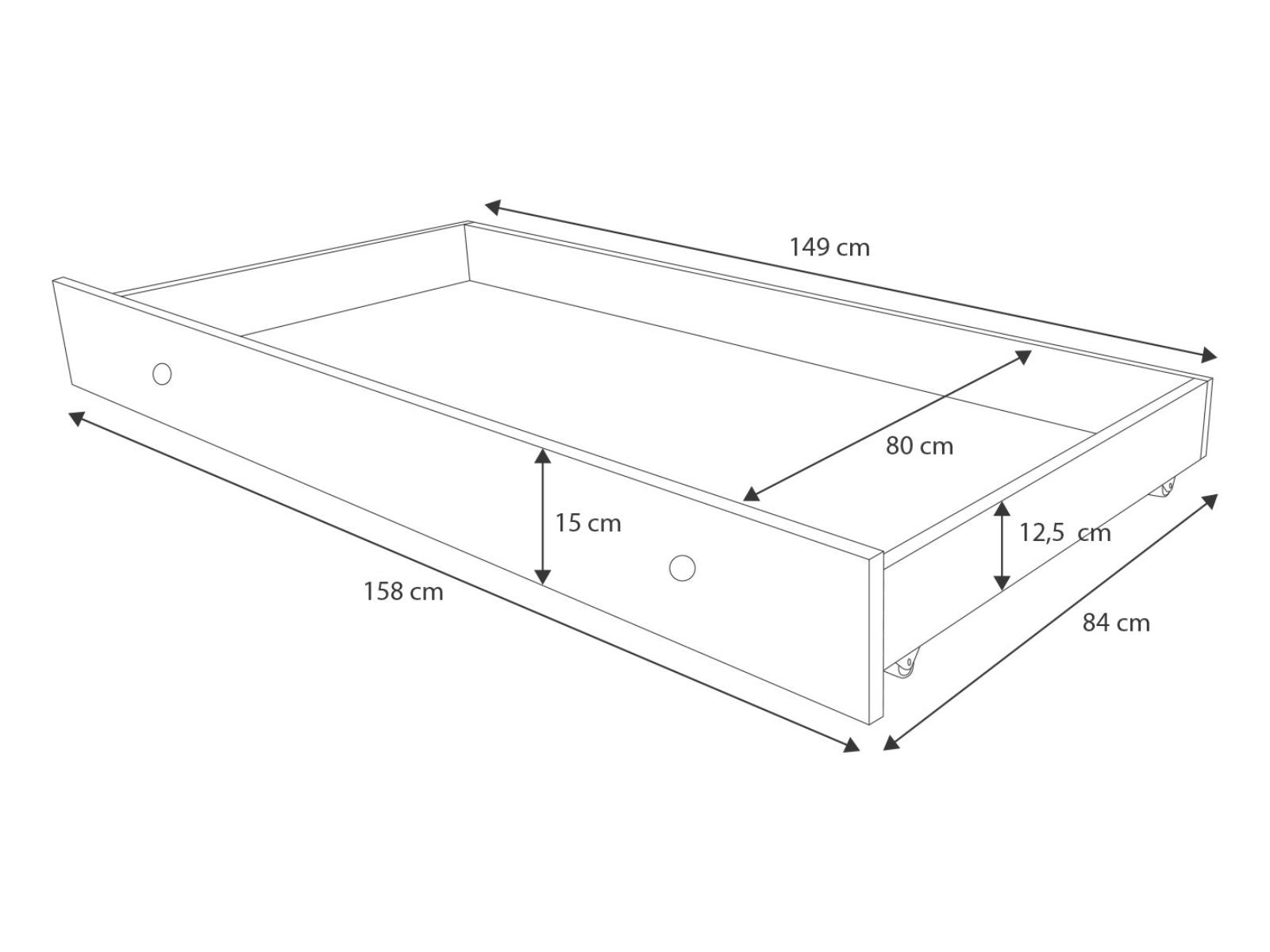 Letto matrimoniale FALA II 160x80 con materasso - Gatto