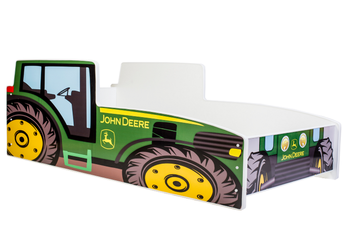 Letto per bambini Trattore verde 140x70 con materasso