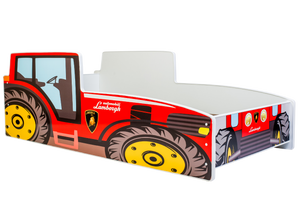 Letto per bambini Trattore rosso 160x80 con materasso