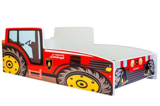 Letto per bambini Trattore rosso 160x80 con materasso