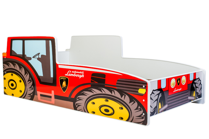 Letto per bambini Trattore rosso 160x80 con materasso