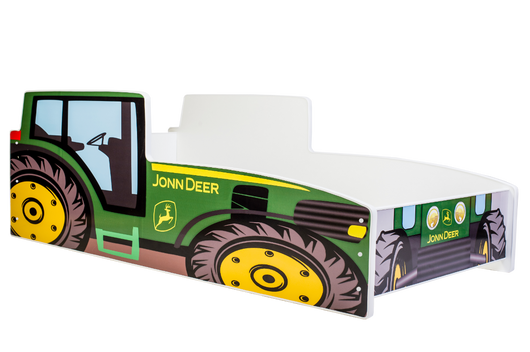 Letto per bambini Tractor verde 160x80 con materasso