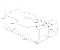 Passeggino-letto per bambini 160x80 con materasso