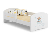 Letto singolo LUK 160x80 con sponde e materasso - Orsetto Blu