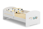 Letto singolo Luk 140x70 con opera d'arte - Aereo